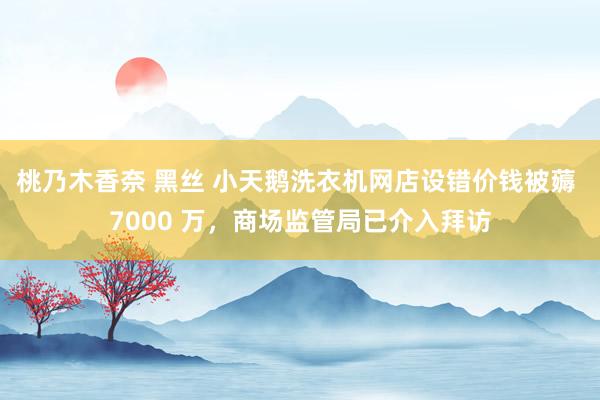 桃乃木香奈 黑丝 小天鹅洗衣机网店设错价钱被薅 7000 万，商场监管局已介入拜访