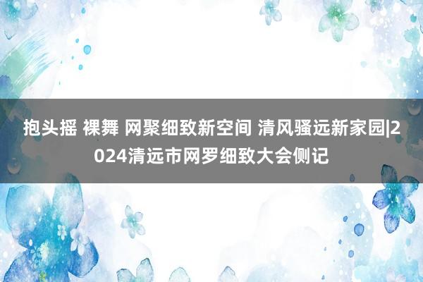 抱头摇 裸舞 网聚细致新空间 清风骚远新家园|2024清远市网罗细致大会侧记