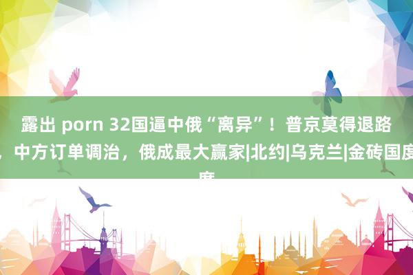 露出 porn 32国逼中俄“离异”！普京莫得退路，中方订单调治，俄成最大赢家|北约|乌克兰|金砖国度